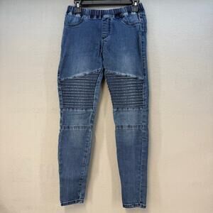 Hayden Los Angeles Denim Leggings Women's M Blue Stacked Moto Jeggings Jeans